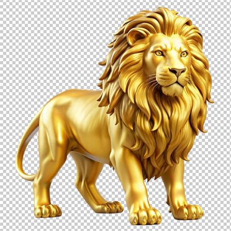 Of a golden luxury lion | Premium AI-generated PSD