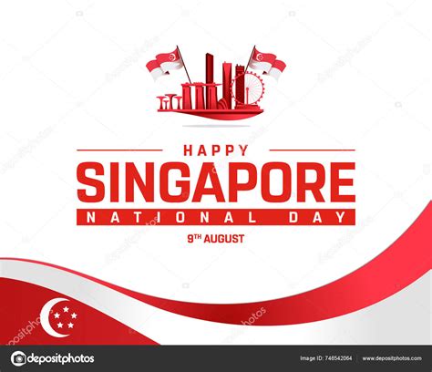 Happy Singapore Independence Day Design Independence Day Singapore Flag ...