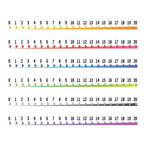1 To 20 Number Line Printable