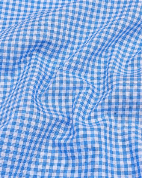 Light Blue With White Yarn Dyed Check Oxford Cotton Shirt – Hamercop