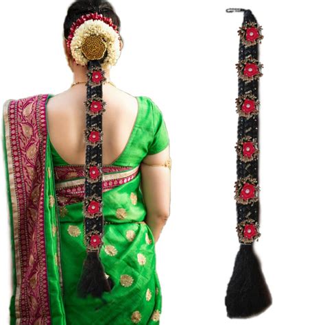 Nandini bridal flower choti for instant ready to wedding party function ...