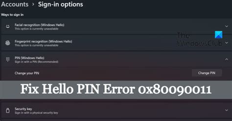 Image result for Windows Hello Pin Problems
