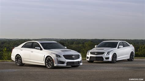 2017 Cadillac CTS-V Sedan with Carbon Black Package (Color: Crystal White Tricoat) and ATS-V ...