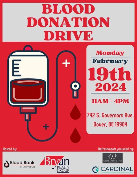 Bryan Realty Blood Drive , 742 South Governors Ave., Dover, DE, United ...