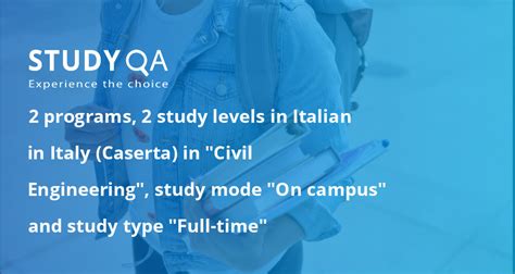 StudyQA — 2 programs, 2 study levels in "Civil Engineering" in Italy ...