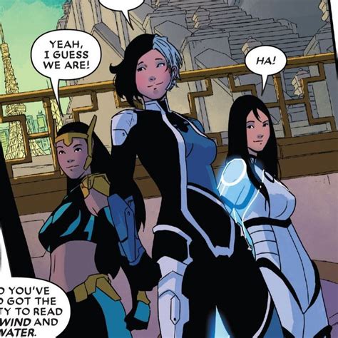 Luna Snow, Aero, and Wave | Marvel, Marvel comics, Ms marvel