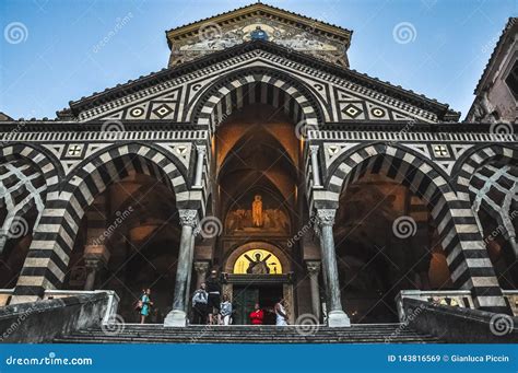 Entrance of the Amalfi Cathedral Editorial Stock Image - Image of ...