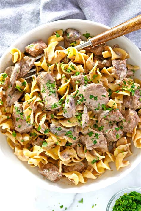 Slow Cooker Beef Stroganoff - The Daring Gourmet