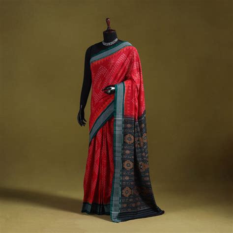 Sambalpuri Sarees - Buy Odisa Sambalpuri Ikat Pata Sarees Online | iTokri