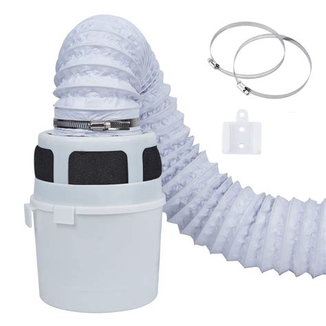 VIWINVELA Indoor Dryer Vent Kit with 4-Inch by 5-Feet Double Layer Duct ...