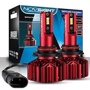 NOVSIGHT 9006 LED Headlight Bulbs Customized LED Chips with B2 Copper ...