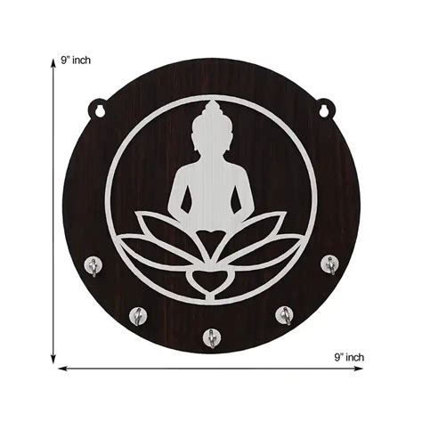 Buy Sitting Gautam Buddha Wooden Key Holder – ClassyArtZ.com
