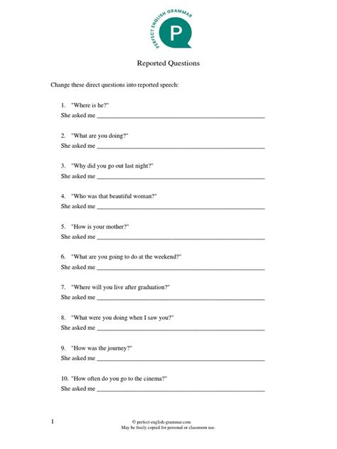 Image result for Reported Questions Ejemplos