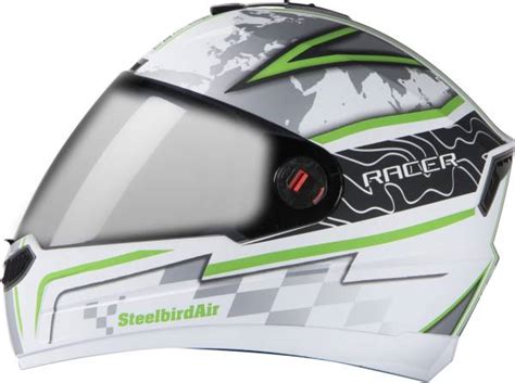 Steelbird SBA-1 Racer ISI Certified Full Face Graphic Helmet for Men ...