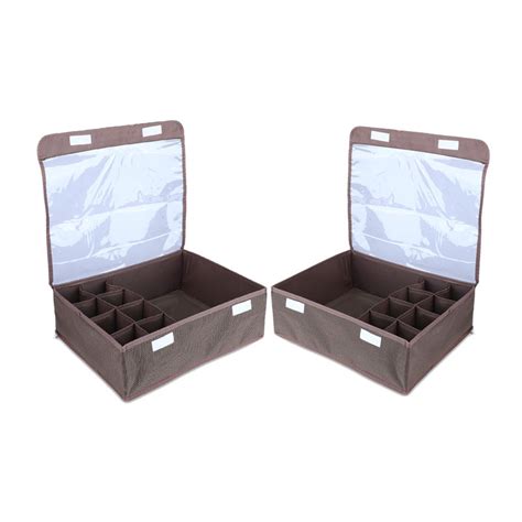 Buy NFI Essentials Foldable Cloth Storage 24 Slots Cube Basket ...