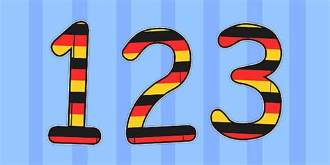 German Display Numbers Flag (teacher made) - Twinkl