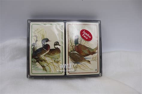 Vintage NOS Hoyle Playing Cards Plastic Coated 2 Decks Mallard Ducks ...