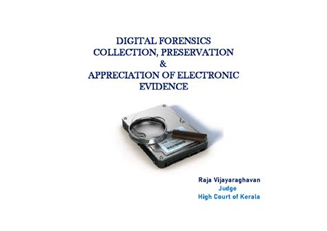 DIGITAL FORENSICS: COLLECTION & PRESERVATION OF EVIDENCE - Studocu