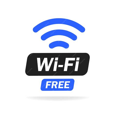 Бесплатный Wi-Fi знак векторная иллюстрация | Премиум векторы