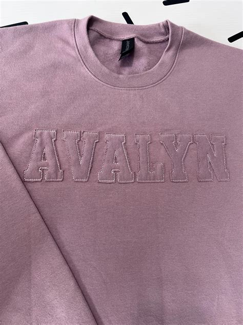 Custom Embroidered Appliqué Crewneck | Personalized Sweatshirt ...