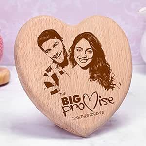 My Loving Crafts Personalized Heart Shape Wooden Frame 6 Inches ...