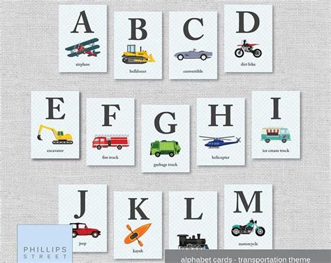 Alphabet Flashcards, Printable Alphabet Letters, Alphabet Wall Art ...