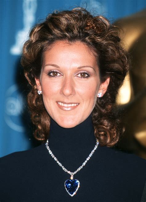 Celine Dion Wears 'Titanic' Blue Diamond Necklace in Paris