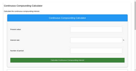 Image result for Continuous Compounding Financial Calculator