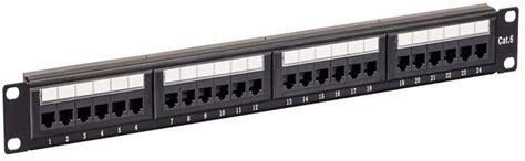 SCHOFIC Space Saver Network CAT-6 Loaded Half-U Shielded 24-Port Patch ...