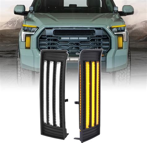 Amazon.com: LED Daytime Running Lights For 2022 2023 2024 Tundra Fog Lights CrewMax SR SR5 ...