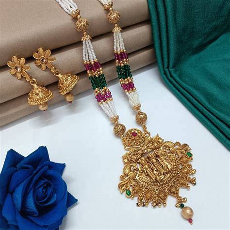 Ram Darbaar Multicolour Antique Gold Plated Set – MoRa Dream
