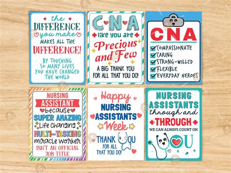 CNA Week Signs Printable Bundle, Certified Nursing Assistant Gifts, CNA ...