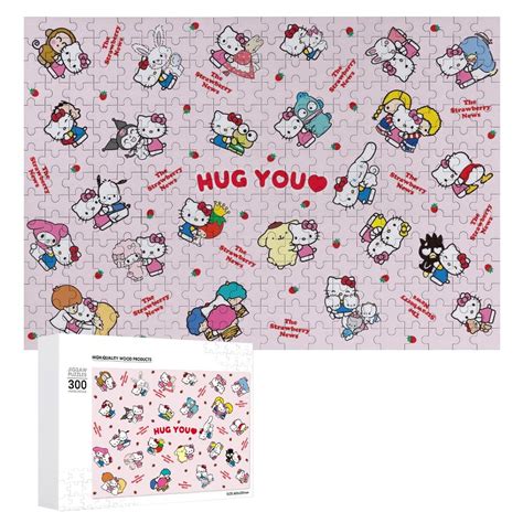 Puzzles for Kids Ages 4-6,Hug Kuromi Melody Hello-Kitty Cinnamoroll ...