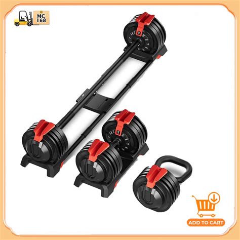 Adjustable Dumbbell Set 24KG/52.8 Lbs With 15 Increments From 2.5 - 24 ...