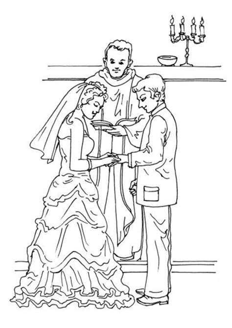 Free & Easy To Print Wedding Coloring Pages - Tulamama