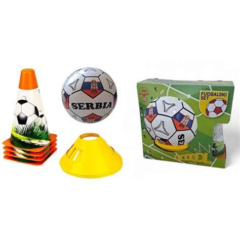 Fudbalski set lopta sa 4 cunja i 4 markera DS-WC-1111 Srbija 54846 ...