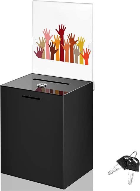 Marsui Large Acrylic Donation Box with Lock and Sign India | Ubuy