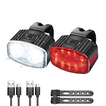 Bike usb rechargeable rear light front light set, bicycle rear light ...