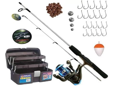 Kit básico de pesca esportiva barato para iniciantes