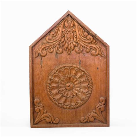 CARVED PANEL WITH FLOWER MOTIF – The Antique Story