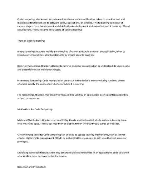 Code tampering - This tampering can occur at various stages, from ...