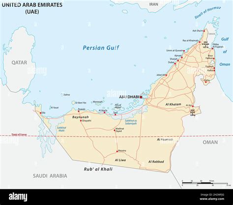 Country uae map Cut Out Stock Images & Pictures - Alamy