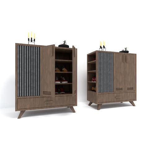 Camden – Wooden Shoe Rack with Drawer & Slatted Design