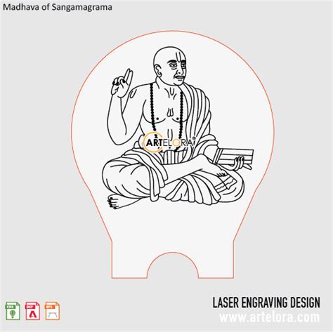 Madhava of Sangamagrama Laser Engraving – ArtElora