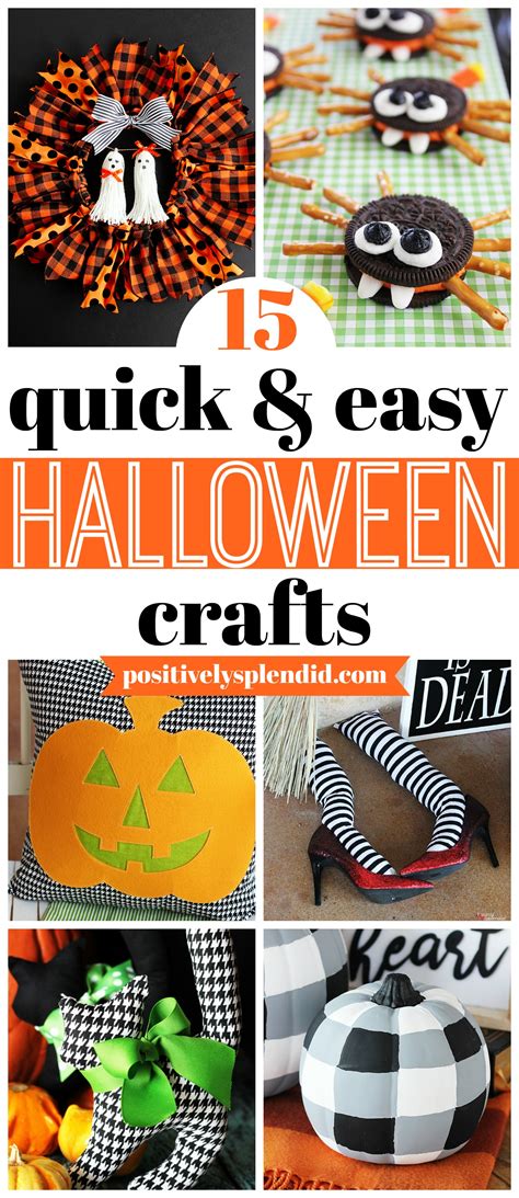 15 Quick & Easy Halloween Crafts to Make - Positively Splendid {Crafts ...