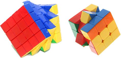 Montez Stickerless Magic Rubik Cube Puzzle Combo(3x3x3 & 4x4x4x4 ...