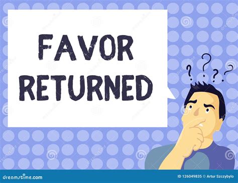 Handwriting Text Writing Favor Returned. Concept Meaning Good Deed for ...