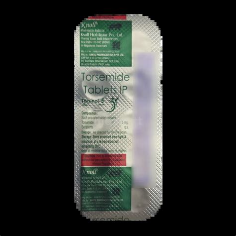 TORSINOL 5MG TABLET 10'S Price, Uses, Side Effects & Substitutes | Medkart