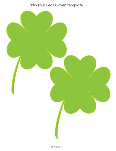 Four Leaf Clover Template: Free Shamrock Template Printable