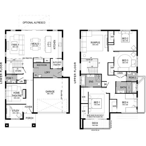 200m2 House Floor Plans Two Storey
